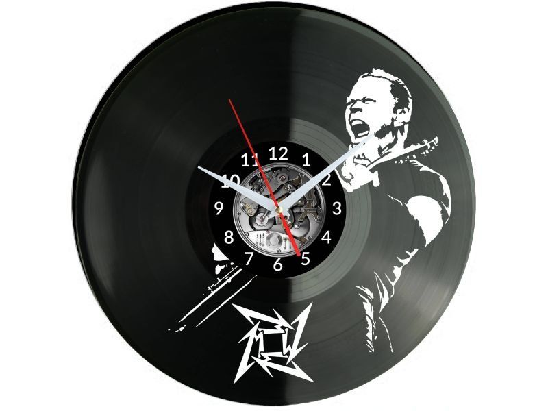 METALLICA ZESPÓŁ MUZYCZNY ZEGAR ŚCIENNY DEKORACYJNY NOWOCZESNY PŁYTA WINYLOWA WINYL NA PREZENT EVEVO EVEVO.PL W3466