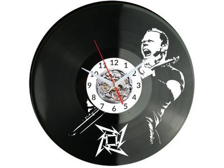 METALLICA ZESPÓŁ MUZYCZNY ZEGAR ŚCIENNY DEKORACYJNY NOWOCZESNY PŁYTA WINYLOWA WINYL NA PREZENT EVEVO EVEVO.PL W3466