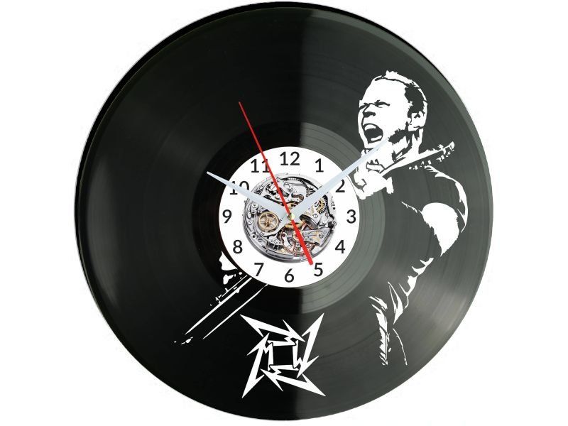 METALLICA ZESPÓŁ MUZYCZNY ZEGAR ŚCIENNY DEKORACYJNY NOWOCZESNY PŁYTA WINYLOWA WINYL NA PREZENT EVEVO EVEVO.PL W3466