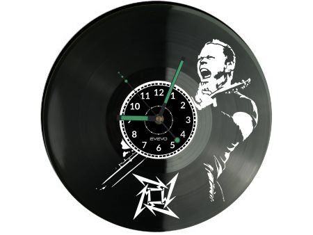 METALLICA ZESPÓŁ MUZYCZNY ZEGAR ŚCIENNY DEKORACYJNY NOWOCZESNY PŁYTA WINYLOWA WINYL NA PREZENT EVEVO EVEVO.PL W3466