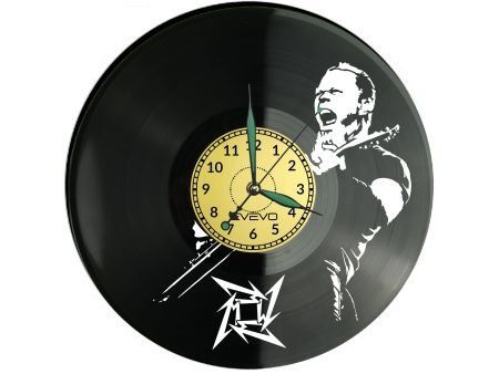 METALLICA ZESPÓŁ MUZYCZNY ZEGAR ŚCIENNY DEKORACYJNY NOWOCZESNY PŁYTA WINYLOWA WINYL NA PREZENT EVEVO EVEVO.PL W3466