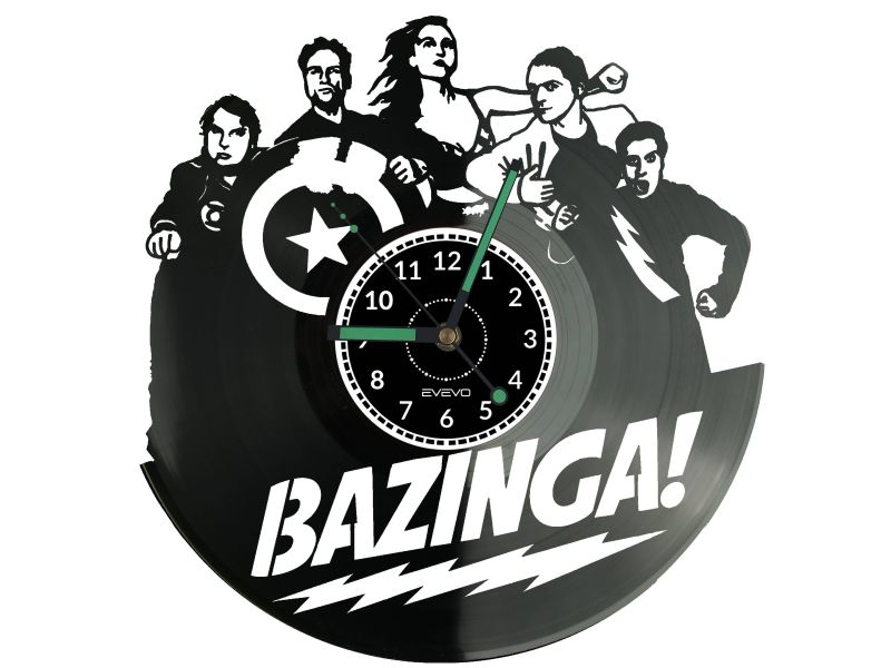 Big Bang Theory Zegar Ścienny Płyta Winylowa Nowoczesny Dekoracyjny Na Prezent Urodziny W2729