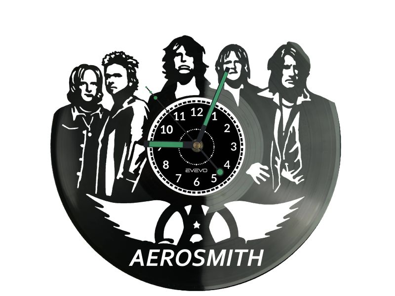 Aerosmith Zegar Ścienny Płyta Winylowa Nowoczesny Dekoracyjny Na Prezent Urodziny W2735