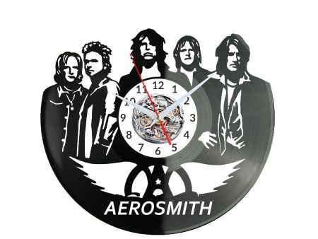 Aerosmith Zegar Ścienny Płyta Winylowa Nowoczesny Dekoracyjny Na Prezent Urodziny W2735