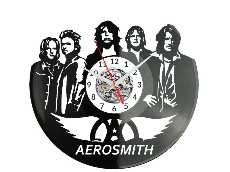 Aerosmith Zegar Ścienny Płyta Winylowa Nowoczesny Dekoracyjny Na Prezent Urodziny W2735S