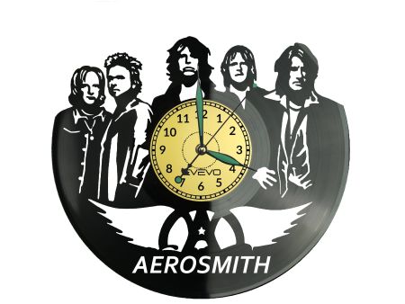 Aerosmith Zegar Ścienny Płyta Winylowa Nowoczesny Dekoracyjny Na Prezent Urodziny W2735S