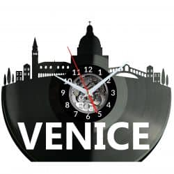 Venice Zegar Ścienny Płyta Winylowa Nowoczesny Dekoracyjny Na Prezent Urodziny W2794R