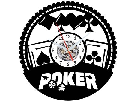 Poker Zegar Ścienny Płyta Winylowa Nowoczesny Dekoracyjny Na Prezent Urodziny W2809