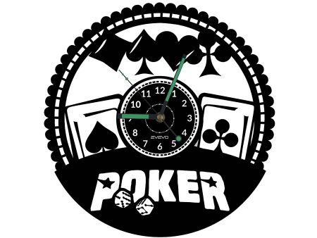 Poker Zegar Ścienny Płyta Winylowa Nowoczesny Dekoracyjny Na Prezent Urodziny W2809