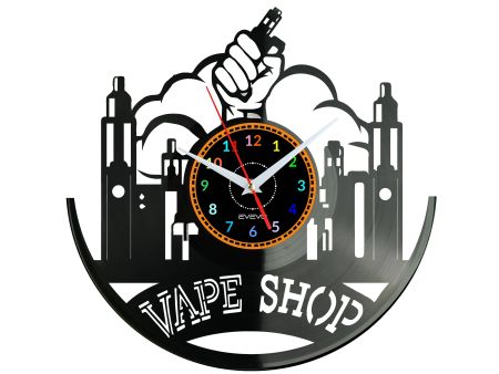 Vape Shop Zegar Ścienny Płyta Winylowa Nowoczesny Dekoracyjny Na Prezent Urodziny W2897