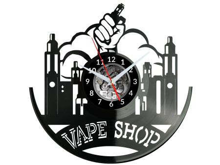 Vape Shop Zegar Ścienny Płyta Winylowa Nowoczesny Dekoracyjny Na Prezent Urodziny W2897