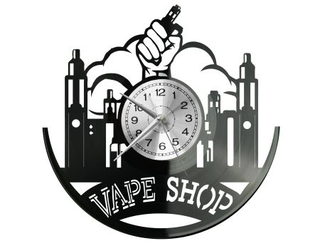 Vape Shop Zegar Ścienny Płyta Winylowa Nowoczesny Dekoracyjny Na Prezent Urodziny W2897R