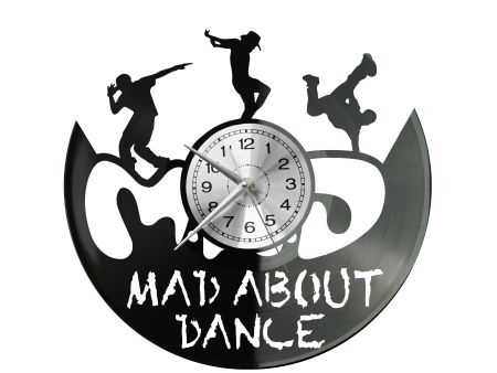 Mad About Dance Zegar Ścienny Płyta Winylowa Nowoczesny Dekoracyjny Na Prezent Urodziny W2863S