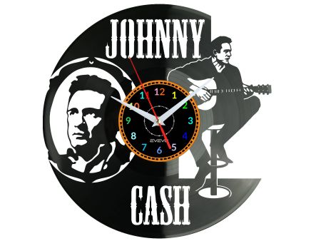  Johnny Cash Zegar Ścienny Płyta Winylowa Nowoczesny Dekoracyjny Na Prezent Urodziny W2911