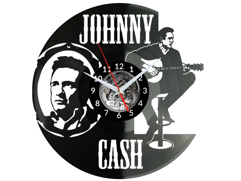  Johnny Cash Zegar Ścienny Płyta Winylowa Nowoczesny Dekoracyjny Na Prezent Urodziny W2911