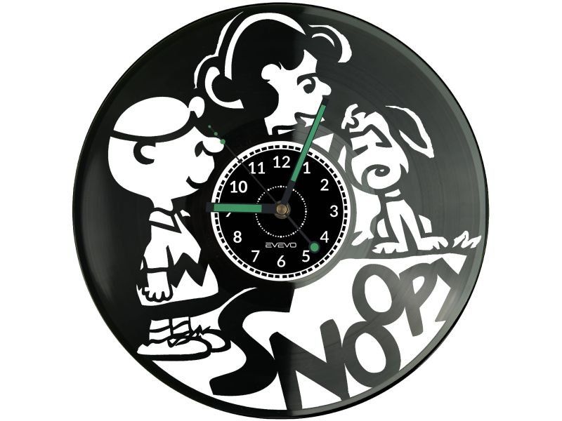Snoopy Zegar Ścienny Płyta Winylowa Nowoczesny Dekoracyjny Na Prezent Urodziny W2943