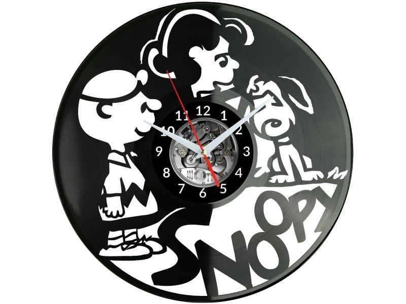 Snoopy Zegar Ścienny Płyta Winylowa Nowoczesny Dekoracyjny Na Prezent Urodziny W2943