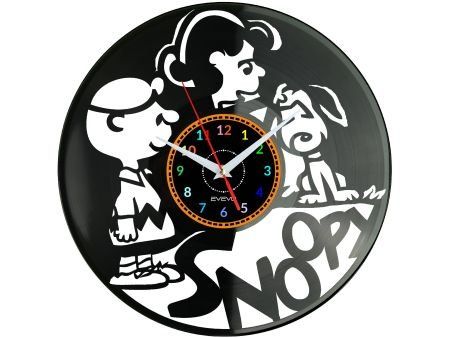 Snoopy Zegar Ścienny Płyta Winylowa Nowoczesny Dekoracyjny Na Prezent Urodziny W2943