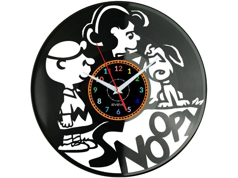 Snoopy Zegar Ścienny Płyta Winylowa Nowoczesny Dekoracyjny Na Prezent Urodziny W2943