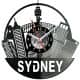 Sydney Zegar Ścienny Płyta Winylowa Nowoczesny Dekoracyjny Na Prezent Urodziny W2946