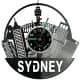 Sydney Zegar Ścienny Płyta Winylowa Nowoczesny Dekoracyjny Na Prezent Urodziny W2946