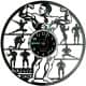 Pumping Iron Bodybuilding Zegar Ścienny Płyta Winylowa Nowoczesny Dekoracyjny Na Prezent Urodziny W2956