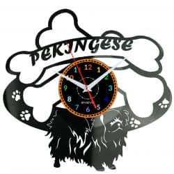 Pekingese Zegar Ścienny Płyta Winylowa Nowoczesny Dekoracyjny Na Prezent Urodziny W2961