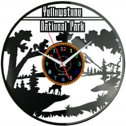 Yellowstone National Park Zegar Ścienny Płyta Winylowa Nowoczesny Dekoracyjny Na Prezent Urodziny W2962