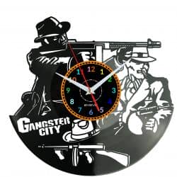 Gangster City Zegar Ścienny Płyta Winylowa Nowoczesny Dekoracyjny Na Prezent Urodziny W2967