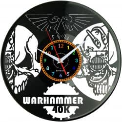 Warhammer Zegar Ścienny Płyta Winylowa Nowoczesny Dekoracyjny Na Prezent Urodziny W2969