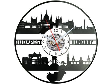 Budapest Hungary Zegar Ścienny Płyta Winylowa Nowoczesny Dekoracyjny Na Prezent Urodziny W2980