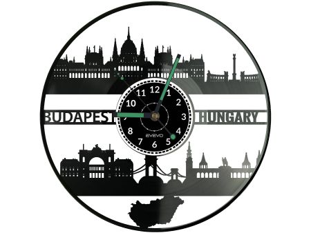 Budapest Hungary Zegar Ścienny Płyta Winylowa Nowoczesny Dekoracyjny Na Prezent Urodziny W2980