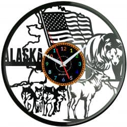 Alaska Zegar Ścienny Płyta Winylowa Nowoczesny Dekoracyjny Na Prezent Urodziny W2981