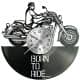 Biker Born to Ride Zegar Ścienny Płyta Winylowa Nowoczesny Dekoracyjny Na Prezent Urodziny W2983