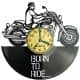 Biker Born to Ride Zegar Ścienny Płyta Winylowa Nowoczesny Dekoracyjny Na Prezent Urodziny W2983
