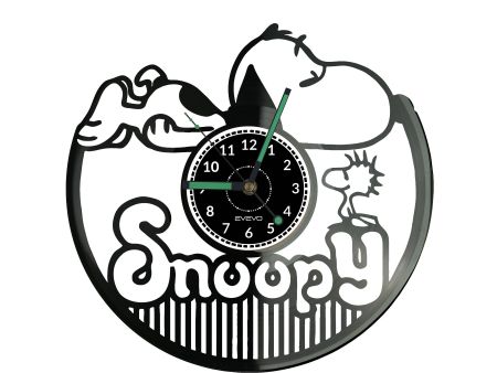 Snoopy Zegar Ścienny Płyta Winylowa Nowoczesny Dekoracyjny Na Prezent Urodziny W2986