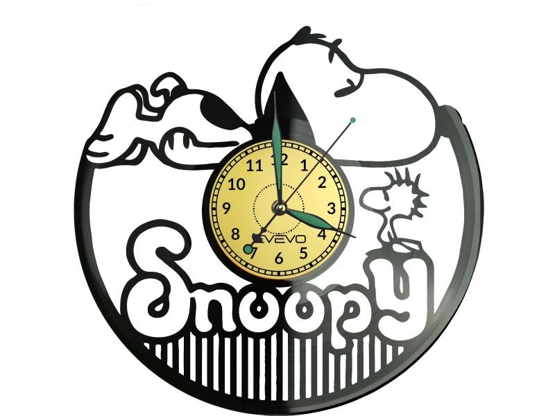 Snoopy Zegar Ścienny Płyta Winylowa Nowoczesny Dekoracyjny Na Prezent Urodziny W2986