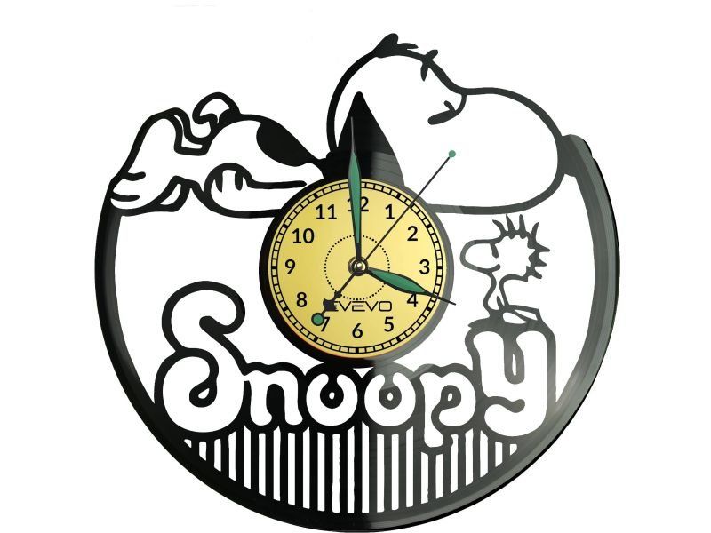 Snoopy Zegar Ścienny Płyta Winylowa Nowoczesny Dekoracyjny Na Prezent Urodziny W2986