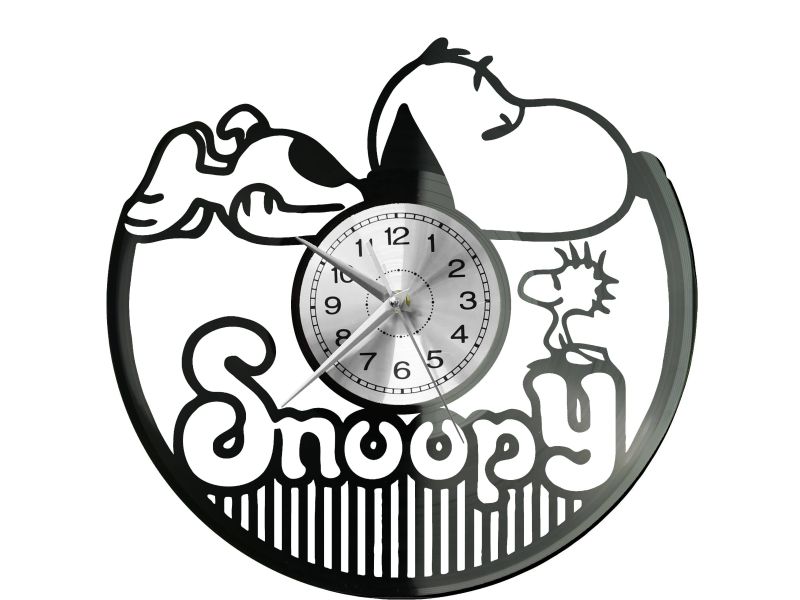 Snoopy Zegar Ścienny Płyta Winylowa Nowoczesny Dekoracyjny Na Prezent Urodziny W2986