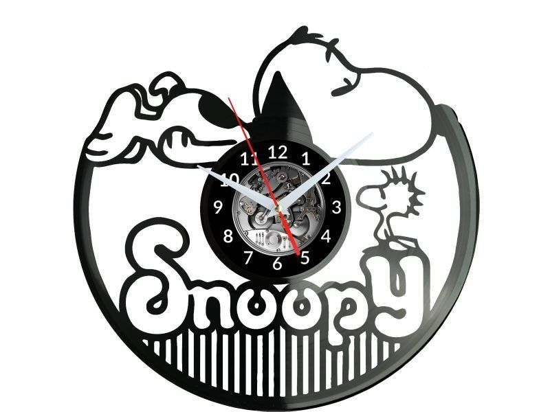Snoopy Zegar Ścienny Płyta Winylowa Nowoczesny Dekoracyjny Na Prezent Urodziny W2986