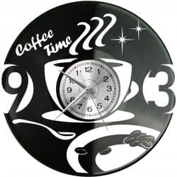 Coffee Time Zegar Ścienny Płyta Winylowa Nowoczesny Dekoracyjny Na Prezent Urodziny W2920S