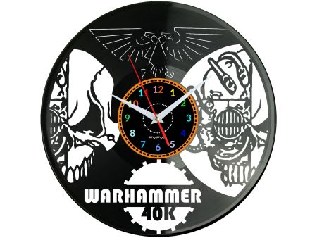 Warhammer Zegar Ścienny Płyta Winylowa Nowoczesny Dekoracyjny Na Prezent Urodziny W2969S