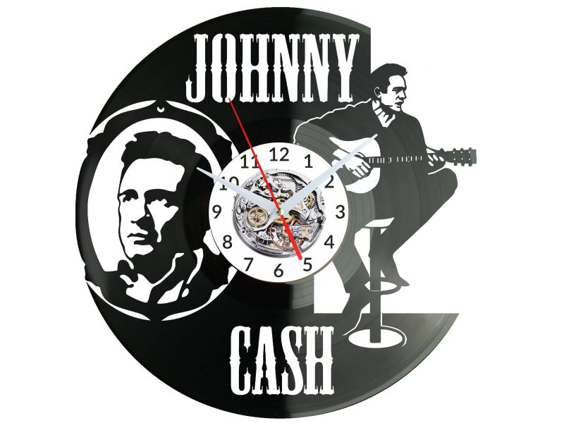  Johnny Cash Zegar Ścienny Płyta Winylowa Nowoczesny Dekoracyjny Na Prezent Urodziny W2911R