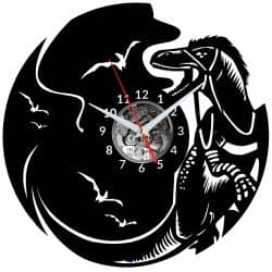 Dinozaur Raptor  Zegar Ścienny Płyta Winylowa Nowoczesny Dekoracyjny Na Prezent Urodziny W2947R