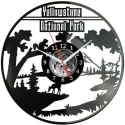 Yellowstone National Park Zegar Ścienny Płyta Winylowa Nowoczesny Dekoracyjny Na Prezent Urodziny W2962R