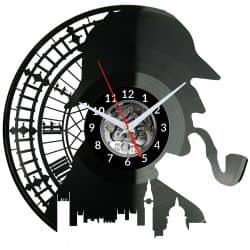 Sherlock Holmes Zegar Ścienny Płyta Winylowa Nowoczesny Dekoracyjny Na Prezent Urodziny W2993R