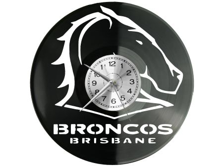 Broncos Zegar Ścienny Płyta Winylowa Nowoczesny Dekoracyjny Na Prezent Urodziny W3003