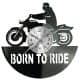 Born to Ride Zegar Ścienny Płyta Winylowa Nowoczesny Dekoracyjny Na Prezent Urodziny W3004