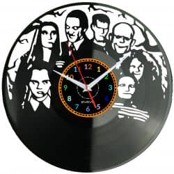Addams Family Zegar Ścienny Płyta Winylowa Nowoczesny Dekoracyjny Na Prezent Urodziny W3010