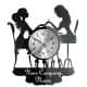 Salon Paznokci Twoja Nazwa Zegar Ścienny Płyta Winylowa Nowoczesny Dekoracyjny Na Prezent Urodziny W3014